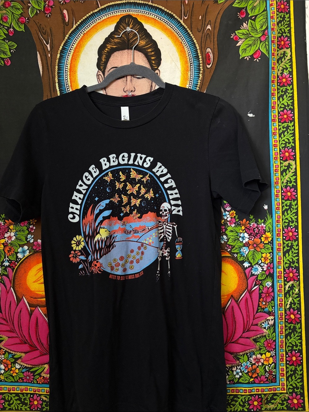 Bella Canvas Black 'Change Begins Within' Multicolor Graphic Tee